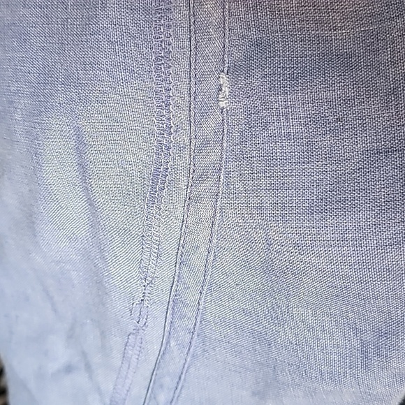 Chico's linen blue 3/4 sleeve button shirt size medium - Picture 10 of 10